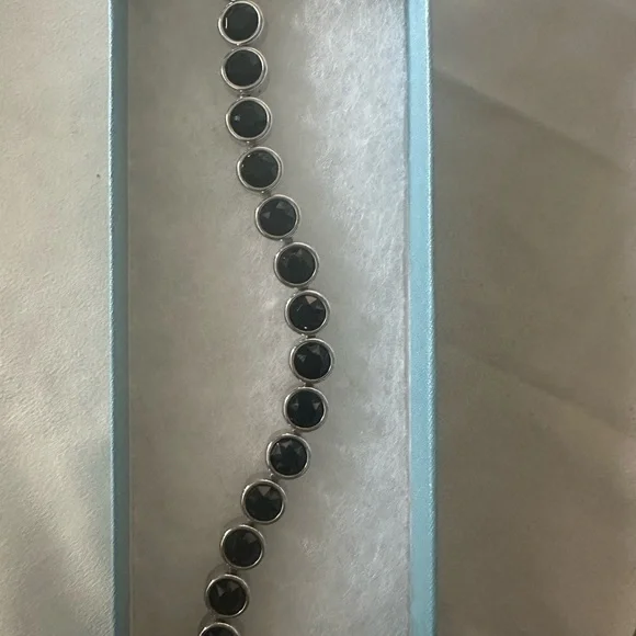 Touchstone Crystal Black and Silver Bracelet with Polished Beads - Picture 3 of 5